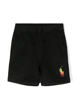 Ralph Lauren Kids Polo Pony track shorts - Black