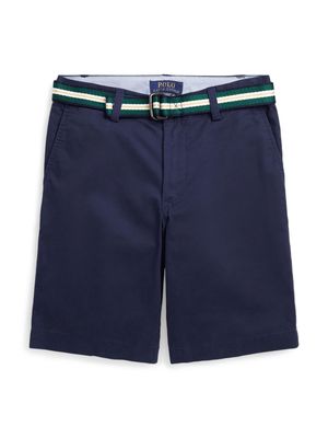 Ralph Lauren Kids Polo Pony twill shorts - Blue