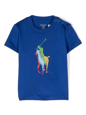 Ralph Lauren Kids Pony Polo-print cotton T-shirt - Blue