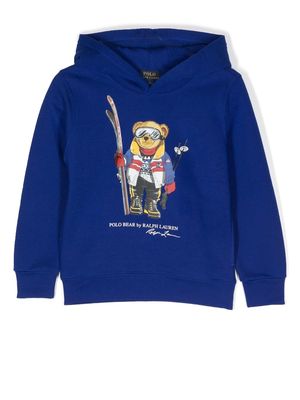 Ralph Lauren Kids Royal Ski-Bear cotton hoodie - Blue