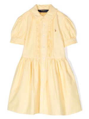Ralph Lauren Kids ruffle-detail cotton dress - Yellow