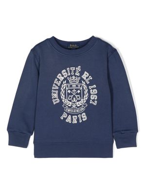 Ralph Lauren Kids slogan-print sweatshirt - Blue