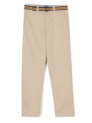 Ralph Lauren Kids straight-leg belted trousers - Neutrals