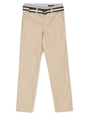 Ralph Lauren Kids straight-leg cotton trousers - Neutrals
