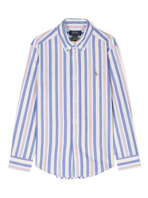 Ralph Lauren Kids striped cotton shirt - Blue