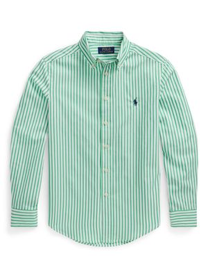 Ralph Lauren Kids striped cotton shirt - Green