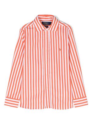 Ralph Lauren Kids striped cotton shirt - White