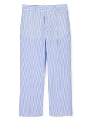 Ralph Lauren Kids striped cotton tailored trousers - Blue