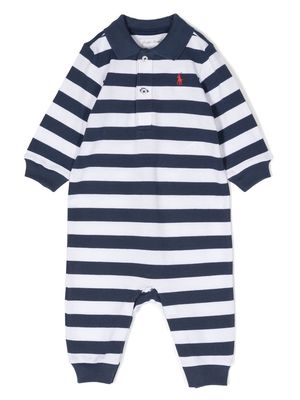 Ralph Lauren Kids striped long-sleeved bodysuit - Blue