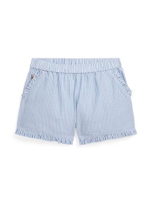 Ralph Lauren Kids striped seersucker cotton shorts - Blue
