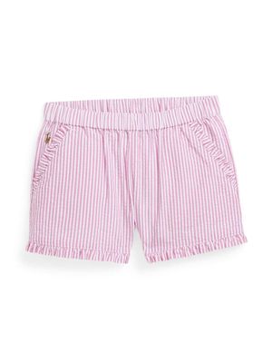 Ralph Lauren Kids striped seersucker cotton shorts - Pink