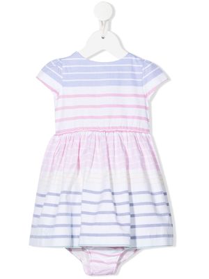 Ralph Lauren Kids striped short-sleeve smock dress - Pink