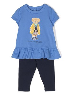 Ralph Lauren Kids Teddy Bear signature trousers set - Blue