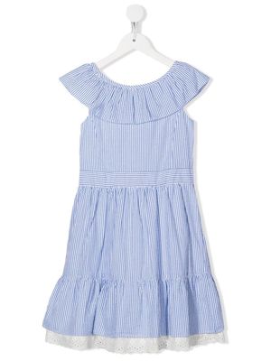 Ralph Lauren Kids TEEN striped flared dress - Blue