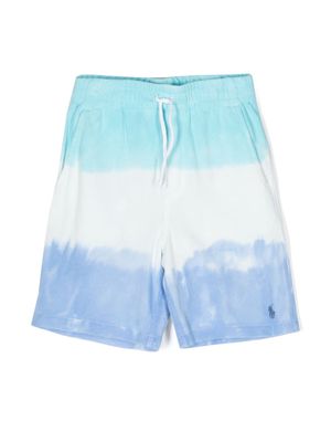 Ralph Lauren Kids tie-dye drawstring-waist shorts - Blue