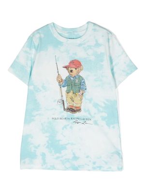 Ralph Lauren Kids tie-dye print cotton T-shirt - Blue
