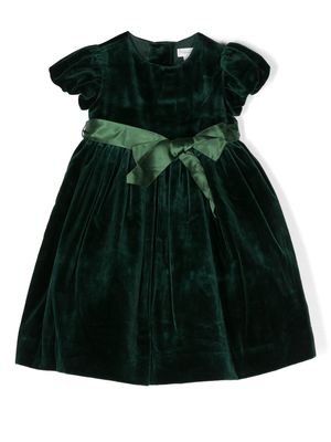 Ralph Lauren Kids velvet-effect dress - Green