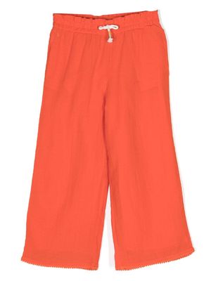 Ralph Lauren Kids wide-leg cotton trousers - Orange