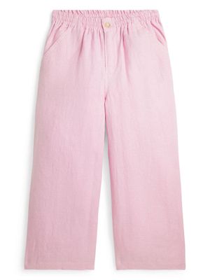 Ralph Lauren Kids wide-leg linen trousers - Pink
