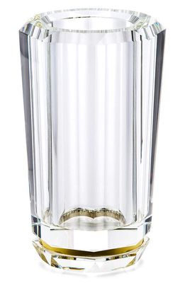 Ralph Lauren Leigh Lead Crystal Vase in Clear/Brass