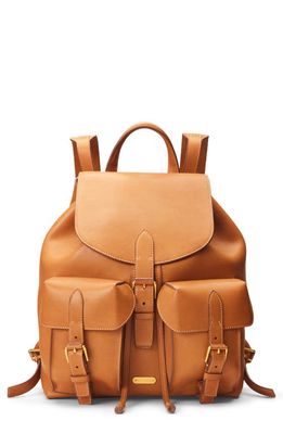 Ralph Lauren Purple Label Bedford Calfskin Leather Backpack in Rl Gold 