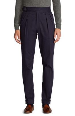 Ralph Lauren Purple Label Byron Brushed Stretch Gabardine Trousers in Classic Chairman Navy