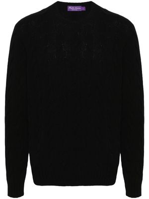 Ralph Lauren Purple Label cable-knit cashmere jumper - Black