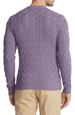 Ralph Lauren Purple Label Cable Knit Cashmere Sweater in Wisteria