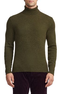Ralph Lauren Purple Label Cashmere Turtleneck Sweater in Loden Melange