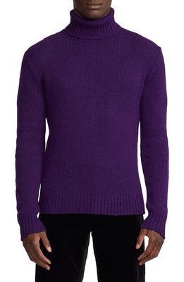 Ralph Lauren Purple Label Cashmere Turtleneck Sweater in Zermatt Purple