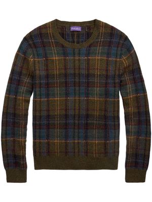 Ralph Lauren Purple Label check-pattern cashmere jumper - Green