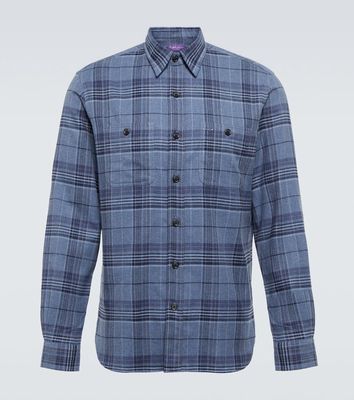 Ralph Lauren Purple Label Checked cotton twill shirt