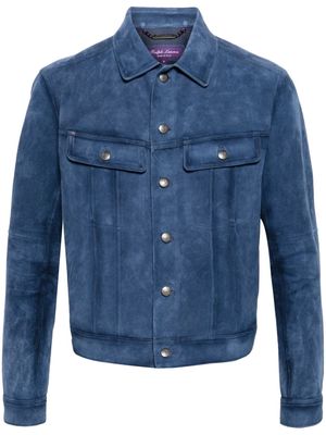 Ralph Lauren Purple Label Clifton suede shirt jacket - Blue