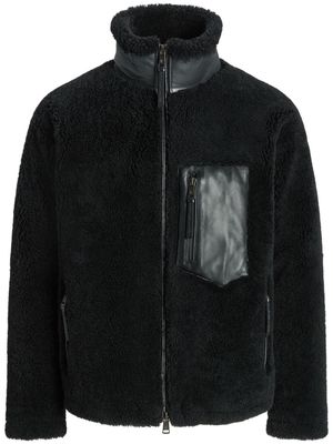 Ralph Lauren Purple Label faux-shearling zipped jacket - Black