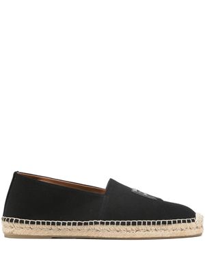 Ralph Lauren Purple Label logo-appliqué canvas espadrilles - Black