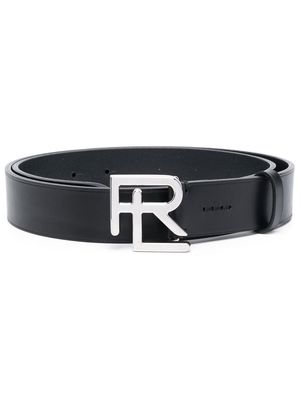 Ralph Lauren Purple Label logo-buckle leather belt - Black
