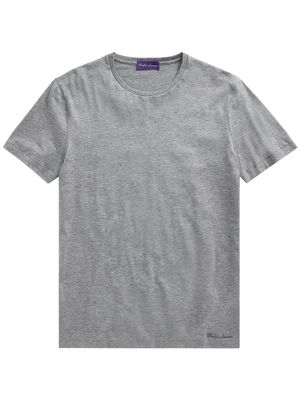 Ralph Lauren Purple Label logo-embroidered cotton T-shirt - Grey