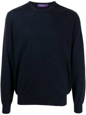 Ralph Lauren Purple Label long-sleeved cashmere-knit sweatshirt - Blue
