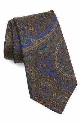 Ralph Lauren Purple Label Paisley Cashmere & Silk Tie in Sapphire Blue Multi