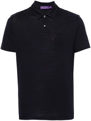 Ralph Lauren Purple Label piqué-weave polo shirt - Blue