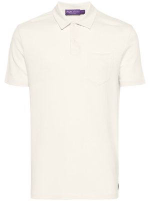 Ralph Lauren Purple Label piqué-weave polo shirt - Neutrals