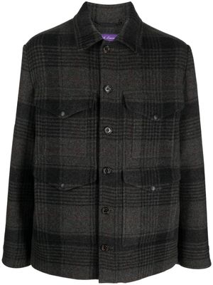Ralph Lauren Purple Label plaid-check flannel shirt jacket - Grey