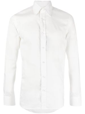 Ralph Lauren Purple Label plain long-sleeve cotton shirt - White