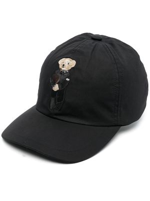 Ralph Lauren Purple Label Polo Bear embroidered baseball cap - Black