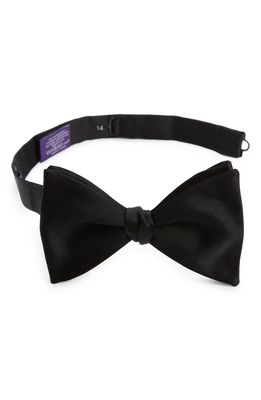 Ralph Lauren Purple Label Pre-Tied Silk Bow Tie in Black