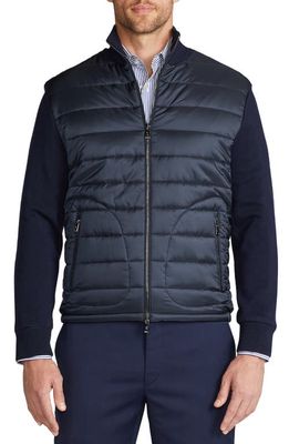 Ralph Lauren Purple Label Quilted Nylon & Wool Knit Jacket in Classic Chairman Navy