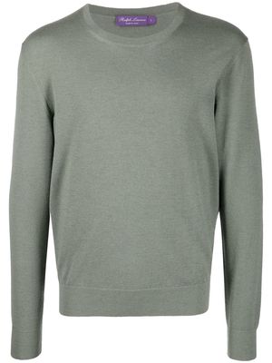 Ralph Lauren Purple Label ribbed-knit long-sleeved sweater - Green