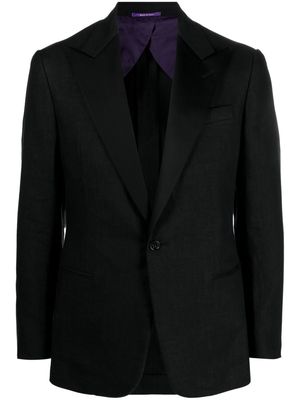 Ralph Lauren Purple Label single-breasted wool-blend blazer - Black