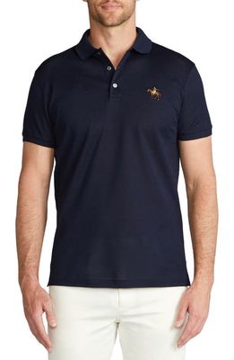 Ralph Lauren Purple Label Slim Fit Logo Embroidered Cotton Piqué Polo in Classic Chairman Navy