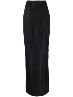 Ralph Lauren Purple Label striped wool-cashmere maxi skirt - Black